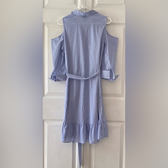 NWOT Worthington Striped Cold Shoulder Dress Size L - Picture 8 of 10